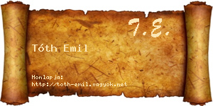 Tóth Emil névjegykártya